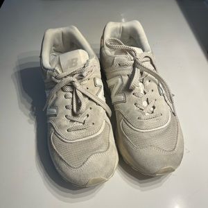 New balance 574 legacy in cream color size 10
